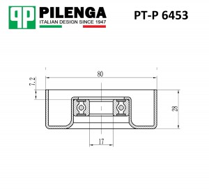 Ролик натяжителя ремня MITSUBISHI LANCER, OUTLANDER I, II, III PT-P6453 PTP6453 PILENGA