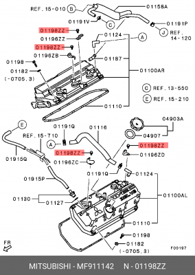 Болт MITSUBISHI OE MF911142 MITSUBISHI