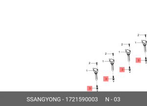 Свеча зажигания SSANGYONG Actyon (12-) (G20) OE 1721590003 SSANG YONG