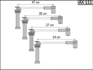Провод высоковольтный FORD Mondeo (00-07) (1.8/2.0) комплект CARGEN AX111 CARGEN