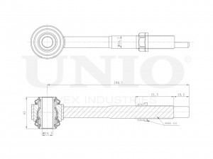С/блок внутренний задней поперечной левой тяги RMP-20556 UNIO