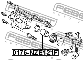 Поршень суппорта 0176-NZE121F 0176-NZE121F FEBEST