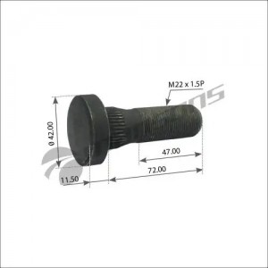 Болт колесный M22*1.5*83/72 DAF F95 200.039 MANSONS