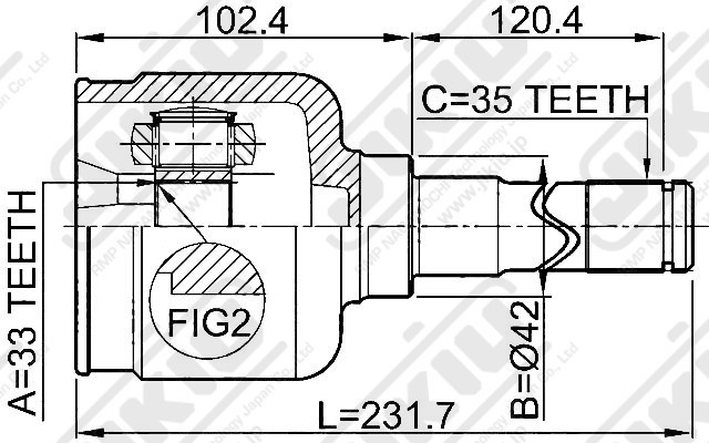 ШРУС JC51028 JC51028 JIKIU