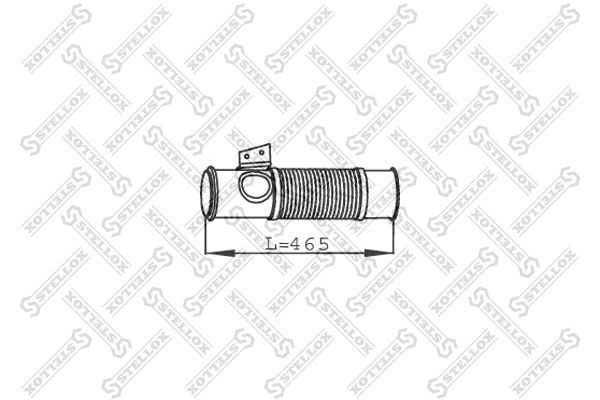 сетка глушителя! передняя L=460mm\Scania P/R-Series дв. DC12.14, DC13 82-01655-SX STELLOX