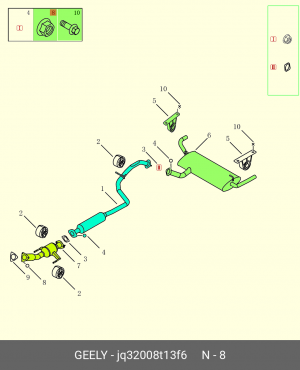 БОЛТ ШЕСТИГРАННЫЙ JQ32008T13F6 JQ32008T13F6 GEELY