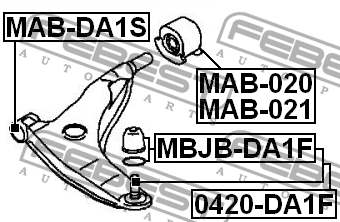 Опора шаровая MITSUBISHI Space Star,Carisma левая/правая FEBEST 0420-DA1F FEBEST