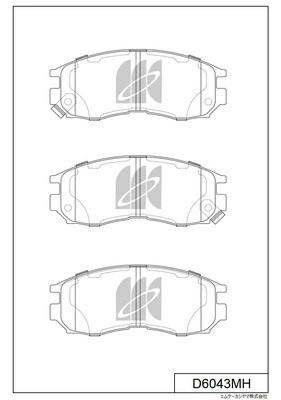 Колодки тормозные дисковые D6043MH D6043MH MK KASHIYAMA