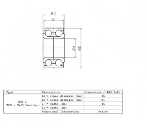 Подшипник ступицы ZA45BWD10ACA86 NSK