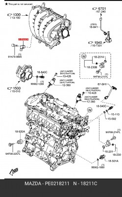 ДАТЧИК ДАВЛЕНИЯ ВОЗДУХА PE02-18-211 MAZDA