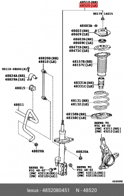 АМОРТИЗАТОР 48520-80451 TOYOTA