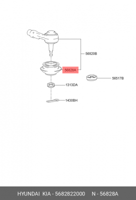 Пыльник наконечника рулевой тяги 56828-22000 5682822000 HYUNDAI KIA