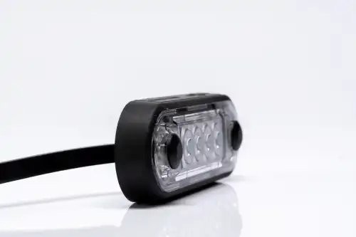 фонарь габаритный! белый, LED 12-36В с проводом 0.5м, 84х28мм, с прокладками\ Om FT073BLED FRISTOM