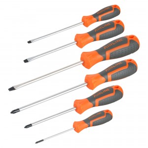 Набор отверток 6 предметов (SL4*0.8*100мм,SL5.5*1*100мм,SL6.5*1.2*150мм,PH0*75мм AT-6-14 AIRLINE