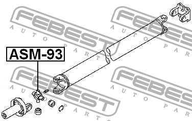 Крестовина MITSUBISHI Pajero (88-06) вала карданного заднего FEBEST ASM-93 FEBEST