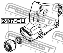 ролик обводной! с г/у\ Renault Twingo 1.2 96> 2487-CLI FEBEST