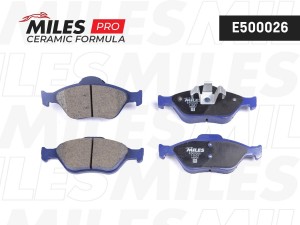 Колодки тормозные передние (Смесь CERAMIC серия PRO) FORD FIESTA 9501/01/FUSION  E500026 MILES