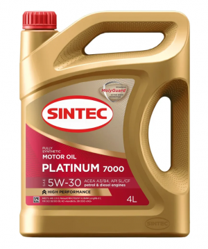 Масло моторное SINTEC Platinum 7000 A3/B4 5W30 синт.4л 600144 SINTEC