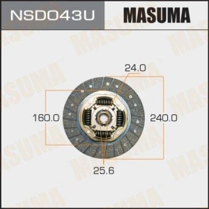 диск сцепления!\ Nissan Urvan 2.0TD-2.7TD 86>/Terrano/PickUp 2.7TD 88> NSD043U MASUMA