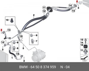Кольцо уплотнительное BMW OE 64 50 8 374 959 BMW