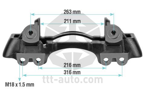 держатель скобы диск. тормоза! 4отв. левый 22.5' Wabco\PAN 22-1, SAF 20261 TTT AUTO