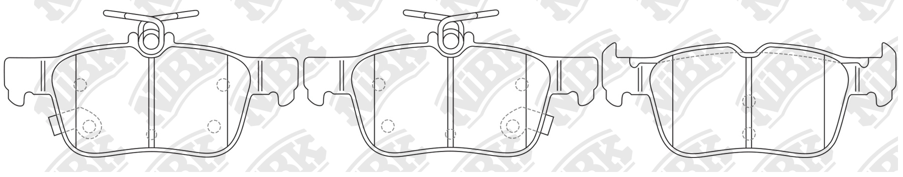 Колодки тормозные дисковые FORD KUGA/MONDEO/GALAXY/S-MAX 14-  PN0666 PN0666 NIBK