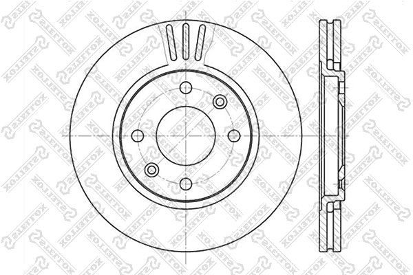 диск тормозной передний!\ Peugeot 406 1.6-1.9TD 95> 6020-3719V-SX STELLOX