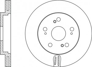 Диск тормозной передний HONDA CR-V II 16" 05-06 D300мм RN1204 RN1204 NIBK