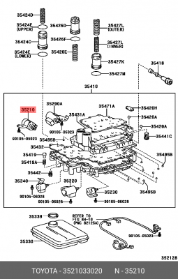 Соленоид, комплект 35210-33020 TOYOTA