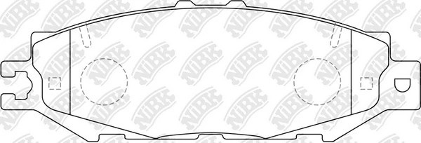 Колодки тормозные LEXUS LS (89-) передние (4шт.) NIBK PN1326 NIBK