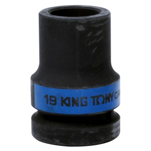 KING TONY Головка торцевая глубокая ударная четырехгранная 1', 19 мм, футорочная 853419M KING TONY
