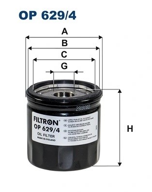 Фильтр масляный FORD Focus (18-) FILTRON OP629/4 FILTRON