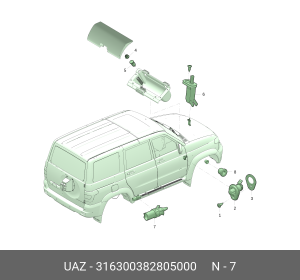 Датчик температуры УАЗ-3163 с 2014г.в. окружающей среды (ОАО УАЗ) 316300382805000 UAZ UAZ