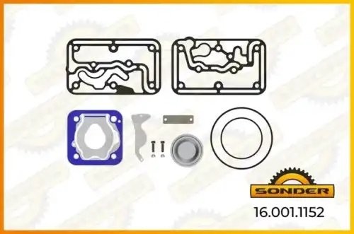 Ремкомплект компрессора (прокладки металл.+уплотнения+клапана+заглушки) VOLVO FH 160011152 SONDER