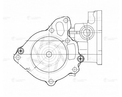 Насос водяной для ам Mitsubishi Pajero Sport (08-),L200 (06-) 2.5D (LWP 1148) LWP 1148 LUZAR