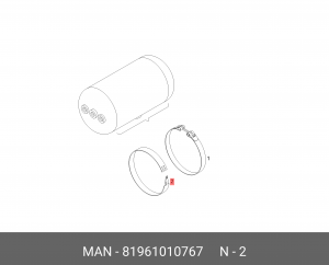 Подкладка D-310/L-568 81961010767 MAN