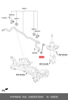 тяга стабилизатора!\ Hyundai Elantra 16> 54830F2000 HYUNDAI