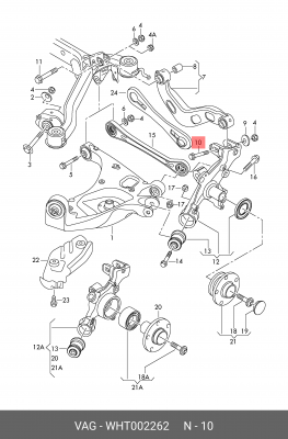 болт эксцентриковый! M12x1.5x87\ Audi A4 01> WHT 002 262 VAG