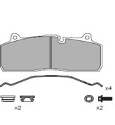 колодки тормозные! WVA29175 с р/к, зад дисковый тормоз Haldex DB22 LT\ SAF 31010044 WUHLERMANN