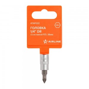 Головка 1/4 со вставкой PZ1, L=38мм (ATAP022) ATAP022 AIRLINE