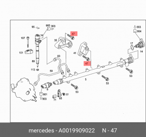 Болт MERCEDES OE A 001 990 90 22 MERCEDES BENZ