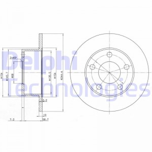 BG2746 диск тормозной задний!\ Audi 100/A6, VW Passat 1.8-1.9TDi 90> BG2746 DELPHI