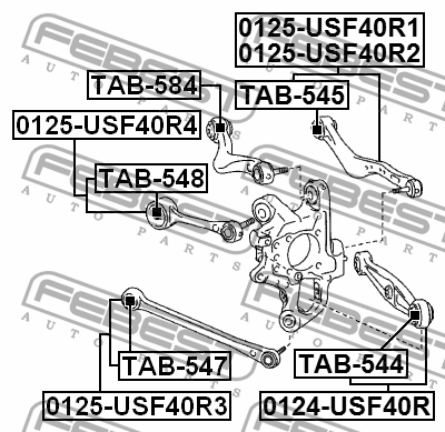 Сайлентблок заднего рычага TAB-544 FEBEST