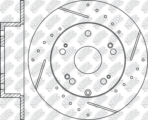 Диск тормозной HONDA Accord (08-12) задний (1шт.) NIBK RN1407DSET NIBK