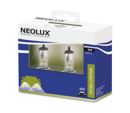 Лампа 12V H4 60/55W P43t 1650/1000лм бокс (2шт.) Extra Lifetime NEOLUX N472LL-2SCB NEOLUX