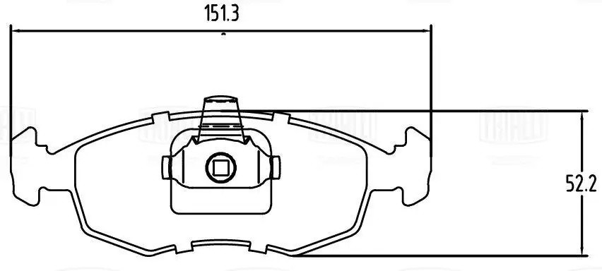 Колодки торм. Ford Escort (90-)/Scorpio (85-) диск. перед. 151x52 (PF 2289) PF 2289 TRIALLI