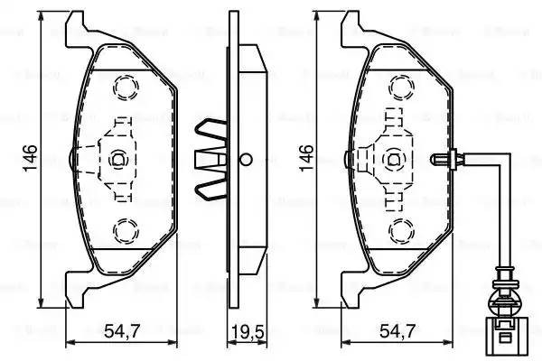 Колодки тормозные VW Caddy,Golf AUDI A2,A3 SEAT Leon SKODA Fabia,Octavia передни 0 986 494 019 BOSCH