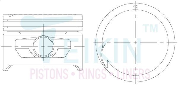 Поршень без колец Hyundai Accent G4EB SOHC 12V d75.5+0.50    (23410-22612) T 51119050 TEIKIN