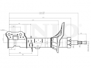 Амортизатор газовый передней подвески левый SAB-10172 UNIO