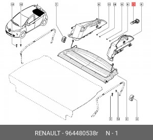Клипса RENAULT OE 964480538R RENAULT